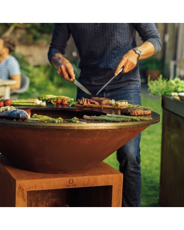 BARBACOA DE LEÑA OFYR ALMACENAMIENTO CLÁSICO CORTEN 100