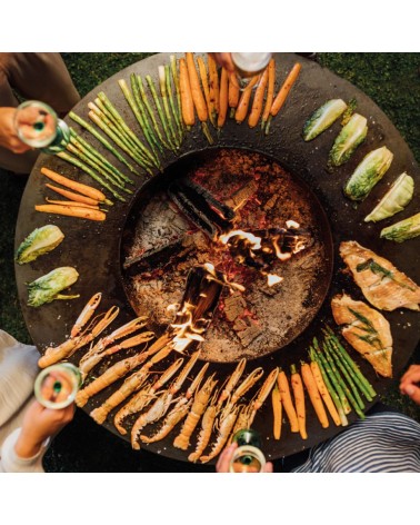 BARBACOA DE LEÑA OFYR ALMACENAMIENTO CLÁSICO CORTEN 100